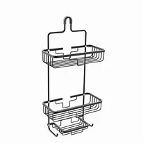 hanging shower caddy black